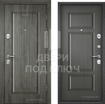 Стальная входная дверь с монитором в коттедж ДПК-13149