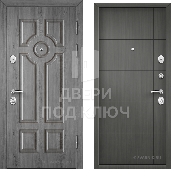 Входная утепленная дверь в дом ДПК-9732